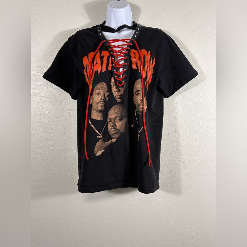 URBNVTG Handmade in l.a. Lace‎ up Deathrow Grunge Goth Hip-Hop T-Shirt size M